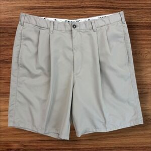 Grand Slam Golf Shorts Mens 38 Khaki Tan Pleated Lightweight Athletic Casual